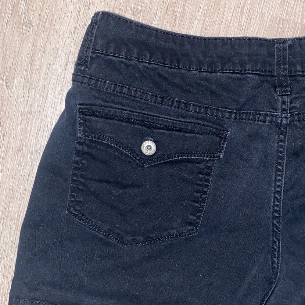 Faded Glory Black Chino Shorts | Size 14 | Casual Everyday Classic